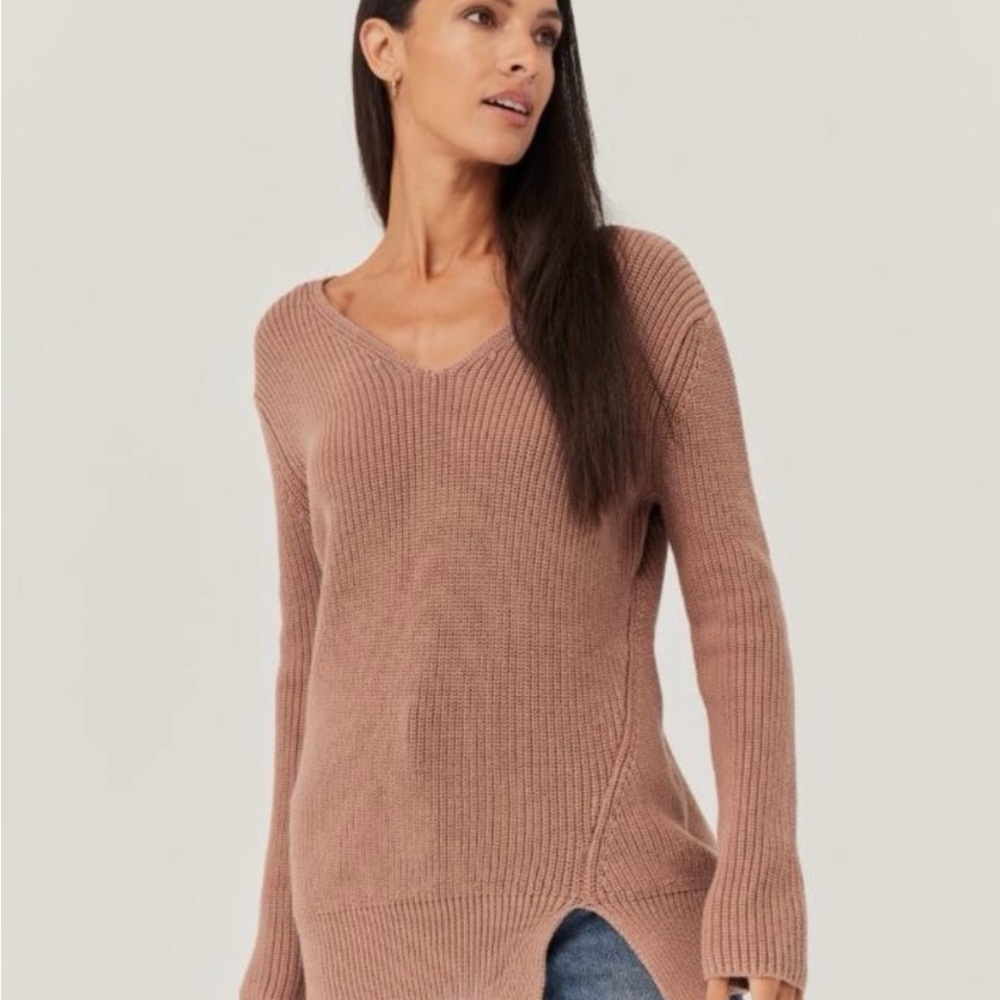 Women's V-Neck Sweater Pact XS - Mauve